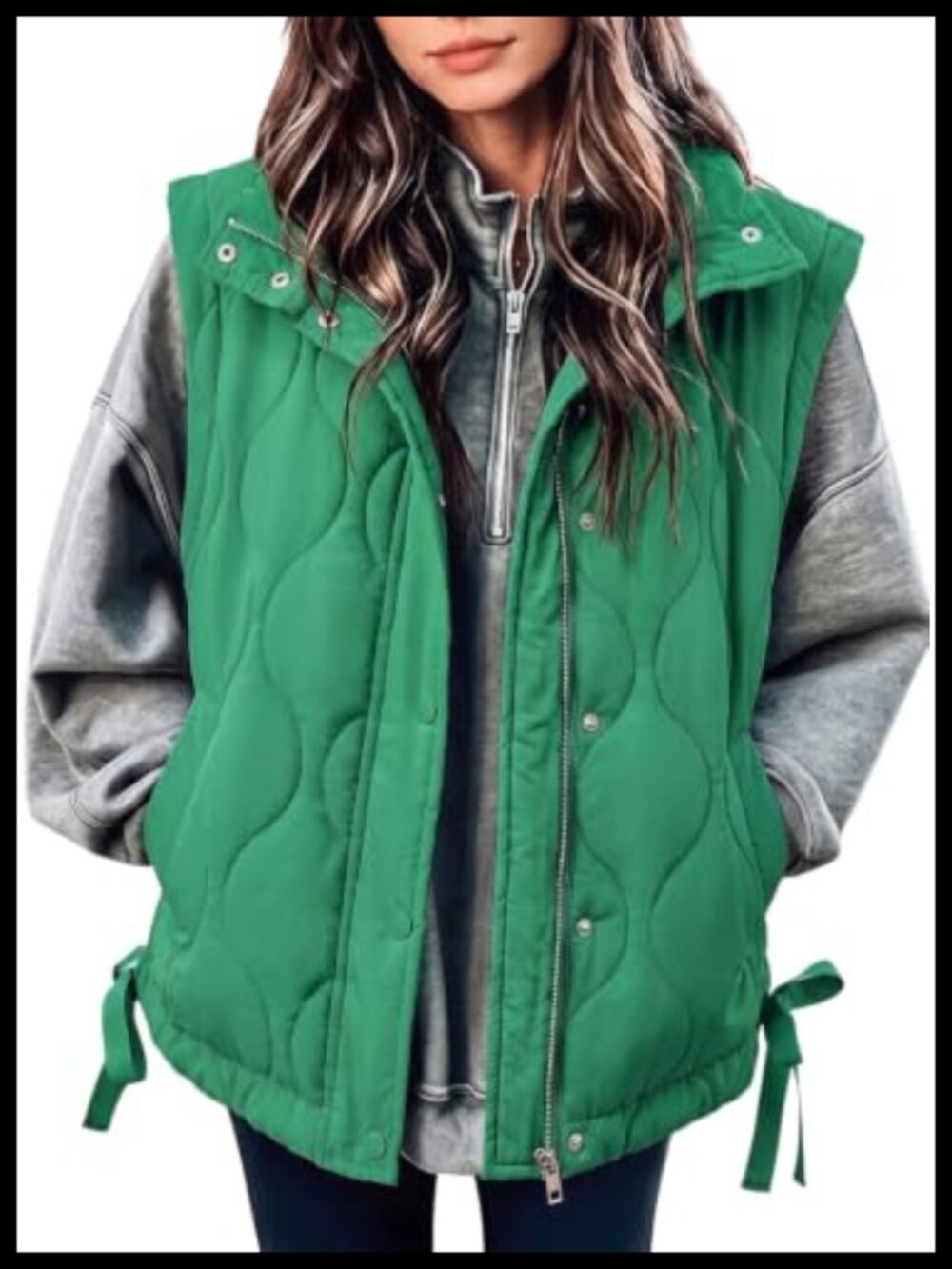 Quilted Puffer Vest Lightweight Sleeveless Zip Jacket